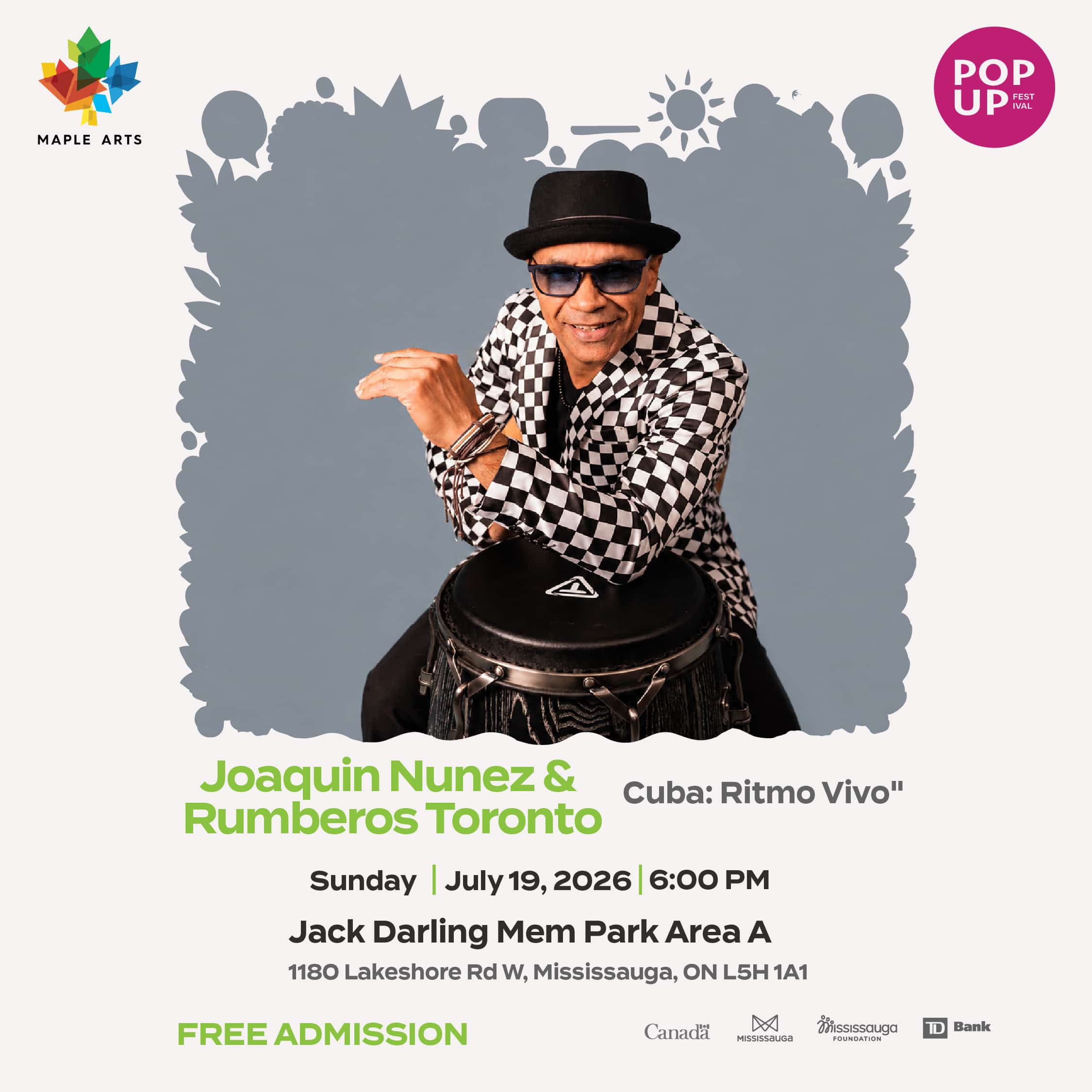 POPUP 2026 – Joaquin Nunez & Rumberos | Mississauga (July 19)